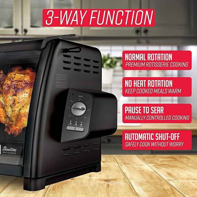 Ronco Modern Rotisserie Oven, Large Capacity Countertop Oven, Easy-to-Use