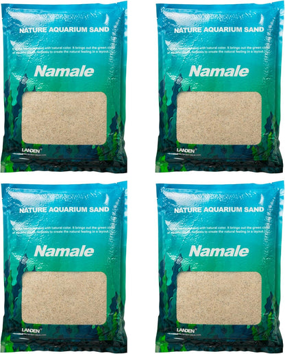 LANDEN Namale Aquarium Sand 44 lbs(12L), Super Natural for Aquarium Landscaping, Cosmetic Sand for Plant Tank, Fine Grain Natural Color River Sand for Freshwater or Blackwater Biotope Tank