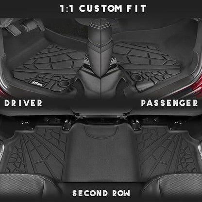 KARPAL Floor Mats for Ram 2500/3500 Crew Cab 2019-2025 2026, TPE All-Weather Floor Liners 1st & 2nd Row Car Mats, Ram Accessories