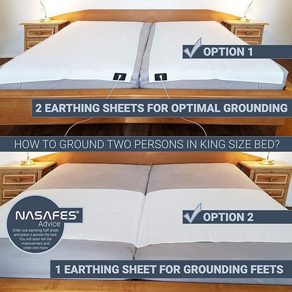 Earthing Half Sheet, Grounding Sheets for Earthing, Earthing Mat, Grounding Kit | Including Grounding Cord & 2 Suspenders | Earthing Sheet, Grounding Mat Earthing
