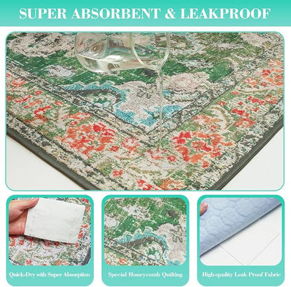 Thicken Washable Pee Pads for Dogs, Waterproof Reusable Pee Pads for Dogs，54"x72" Super Absorbent Leakproof Dog Pads, Non-Slip Potty Pads for Floor, Crate, Couch, Whelping Pads Pet Supplies