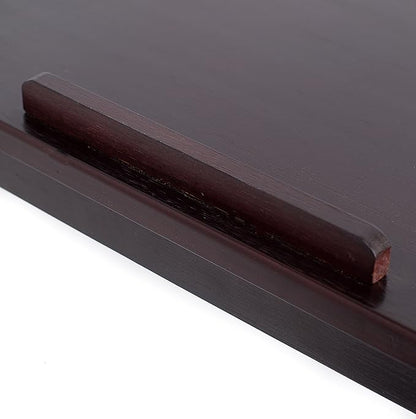 Sofia + Sam Multi Tasking Laptop Bed Tray | Supports Laptops Up to 18 Inches | Walnut (Left Handed Tray)