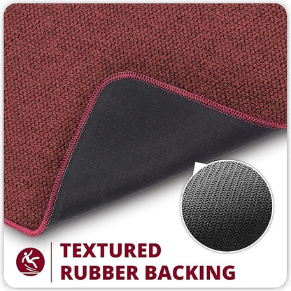 Bosap Christmas Bath Mat,Ultra Thin Bathroom Runner Rugs,Large Bath Mats for Bathroom,Quick Dry,Non-Slip,Machine Washable,Low Pile,Bath Rug,Shower Outside,Sink,Home Decor Accessories.Red,（17x59inch）