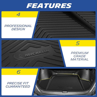 Michelin Vehicle Mats, Premier Series All-Weather TPE Custom Fit Liner for Toyota RAV4 Gas&Hybrid 2019-2025 Trunk Mat A(1 Piece)