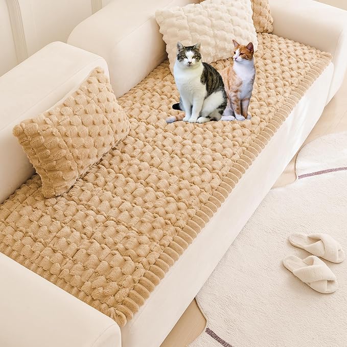 Mivnue Pet Couch Cover, Couch Covers for Dogs, Washable Dog Sofa Covers Couch Protector, Fuzzy Non Slip Couch Slipcover Pet Friendly