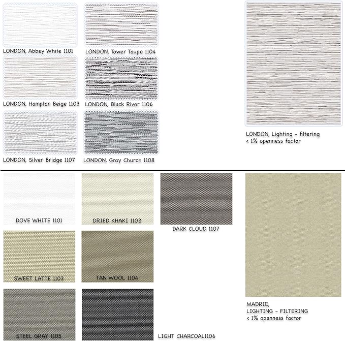 HILADUO Custom Motorized Light Filtering Roller Shades – Smart Electric Blinds