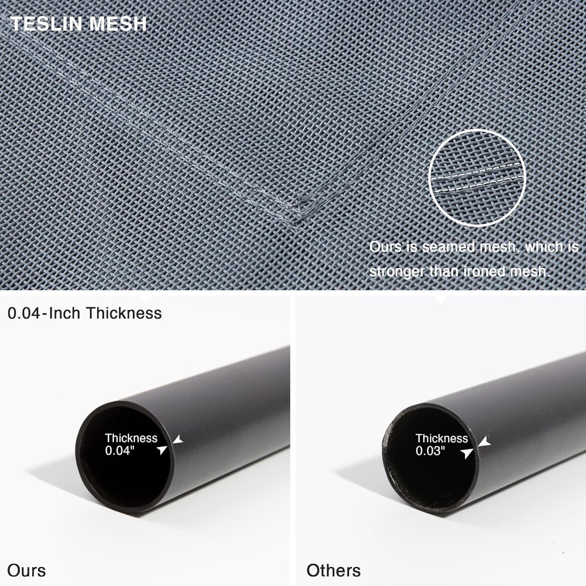 Elevated Cooling Mesh Bed. Breathable rest that stays cool in warm rooms.