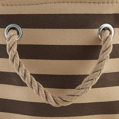 Bone Dry Pet Storage Collection Striped Paw Patch Bin, Small Rectangle, Brown