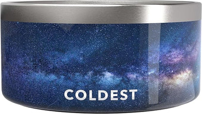 Coldest Dog Bowl - Anti Rust Metal, Non Slip, 3 Layers Insulated Stainless Steel Dog Bowls - Spill Proof & Heavy Duty - Water Bowl for Dogs, Cats & Pets, Dish Washer Safe (200 oz, Into The Beyond)
