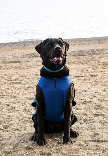 Dog Cooling Vest – Lightweight Summer Jacket for Dogs with Zip Neck & Velcro – Easy On/Off Cooling Coat for Walks, Travel & Outdoors