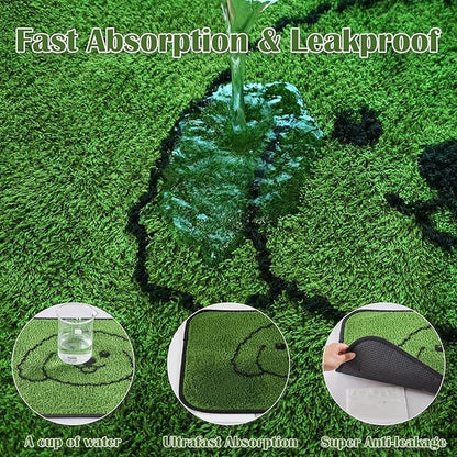 Reusable Puppy Pads , Washable Pee Pads for Dogs 72"x72" Extra Large | Super Absorbent & Leakproof Potty Training Pads, Plush Grass-Look With Non-Slip Backing For Crates, Playpens & Small Pets
