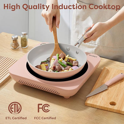 CIARRA CATIH1A-P Portable Induction Cooktop, Slim Single Electric Countertop