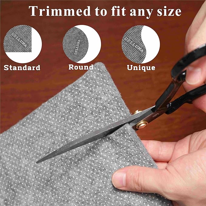Non-Slip Area Rug Pad 2'x4', 1/3" Thick Dual Surface-Felt+Rubber. Premium Carpet Mat - Safe for All Floors and Finishes, Adds Comfort and Protection, Extra Strong Grip - Many Custom Sizes.…