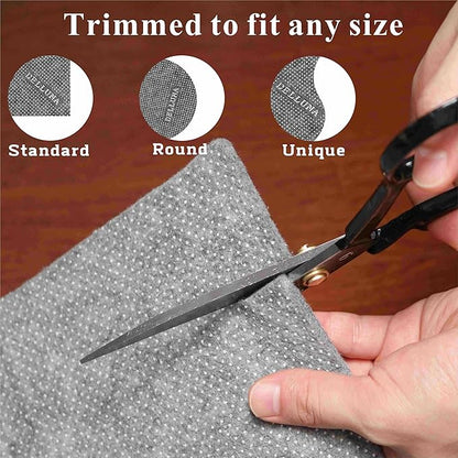 Non-Slip Area Rug Pad 2'x4', 1/3" Thick Dual Surface-Felt+Rubber. Premium Carpet Mat - Safe for All Floors and Finishes, Adds Comfort and Protection, Extra Strong Grip - Many Custom Sizes.…