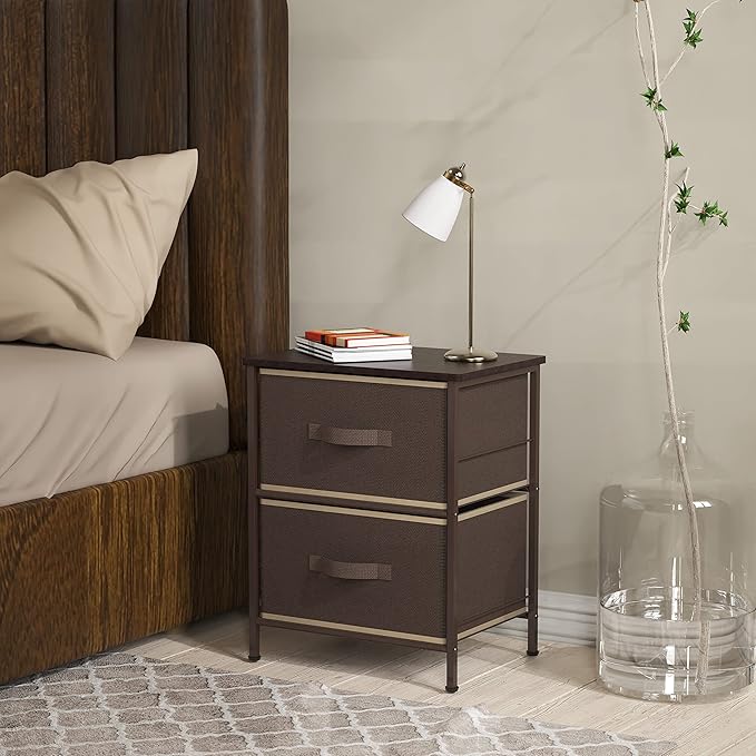 SIMPLE HOUSEWARE 2 Tier Night Stands Dresser