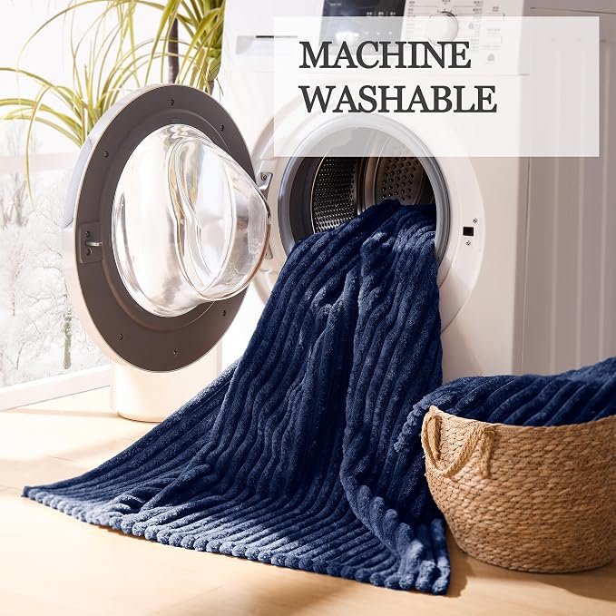 Dual Non-Slip Couch Cover for Dogs Waterproof, Fuzzy Soft Pet Couch Covers for Sofa 3 Cushion, Pet Friendly Soft Dog Bed Covers Sofa Cover Washable (Navy Blue, 33" x 75" 1 Pack)
