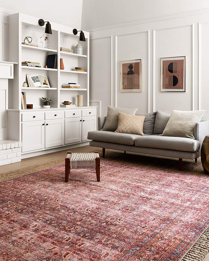Loloi Loren Collection LQ-05 Eggplant/Crimson 8'-4" x 11'-6" Area Rug