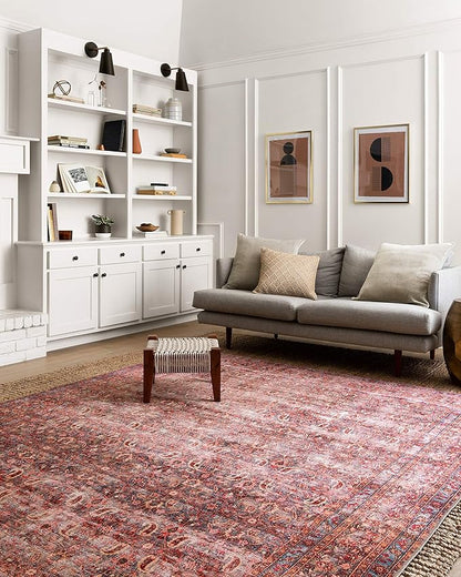 Loloi Loren Collection LQ-05 Eggplant/Crimson 8'-4" x 11'-6" Area Rug