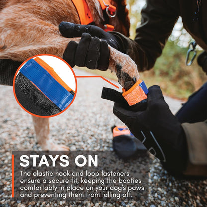 Non-stop dogwear Protector Booties, 4-Pack of Dog Booties for Hot Pavement and Rough Surfaces with Anti-Slip, Waterproof and Comfortable for Small Dogs