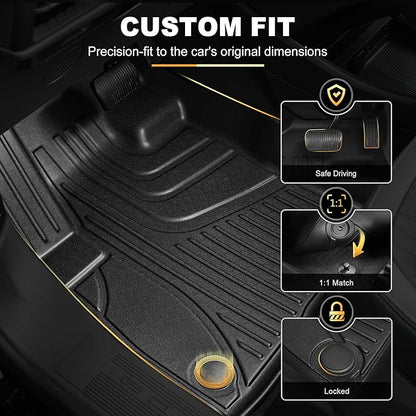 AOMSAZTO Floor Mats & Cargo Liner for Ford Bronco Sport 2021-2026 | 1st & 2nd Row Custom Fit All Weather Protection Trunk Liner Waterproof Car Accessories