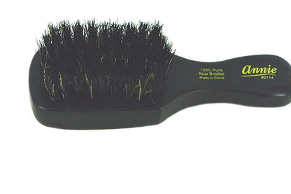 Annie Mini Pocket Combo Brush #2114 - Natural Boar Bristles, Hair Comb for Long and Short Hair