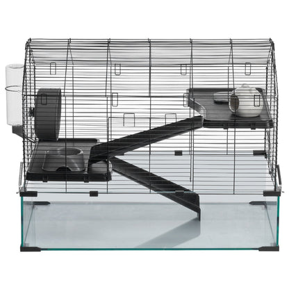 Wire Hamster Cage Habitat 29.5in Pet Rodent Gerbil Mice Small Animal House