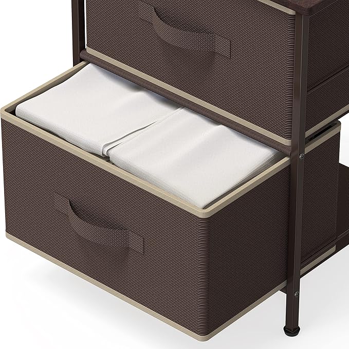 SIMPLE HOUSEWARE 2 Tier Night Stands Dresser