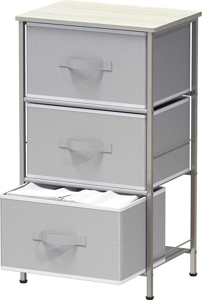 Simple Houseware 3 Drawer Nightstand Dresser