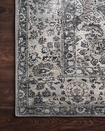 Loloi Layla Collection LAY-06 Taupe/Stone 7'-6" x 9'-6" .13" Thick Area Rug, Soft, Durable, Vintage Inspired, Distressed, Low Pile, Non-Shedding, Easy Clean, Printed, Living Room Rug