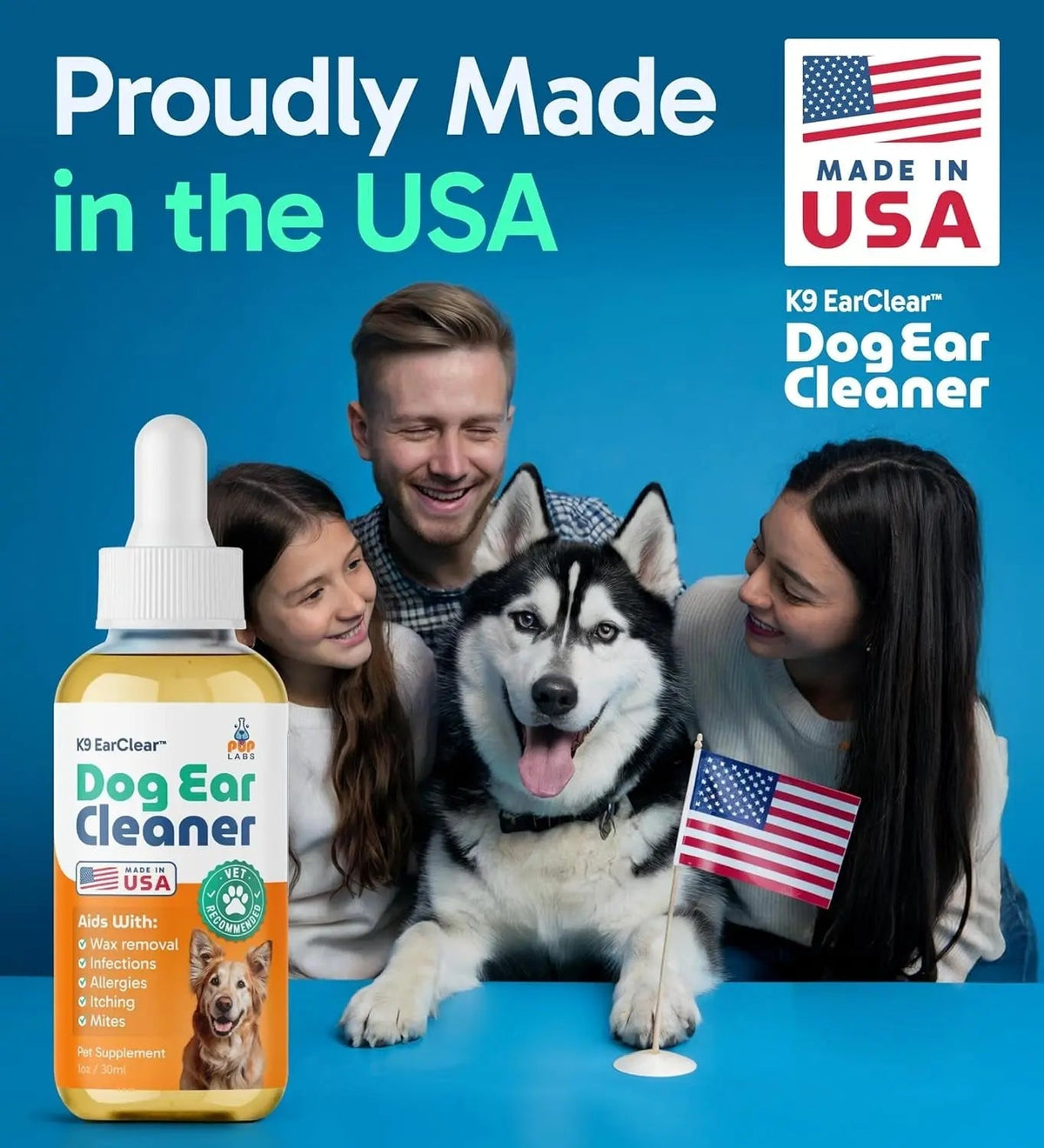 Ear Clear Natural Dog Ear Cleaner – Soothing Drops for Wax, Itch & Irritation