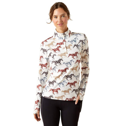 Ariat Women's Lowell 3.0 Long Sleeve 1/4 Zip Baselayer Shirt – Soft, Breathable, Performance Riding Top