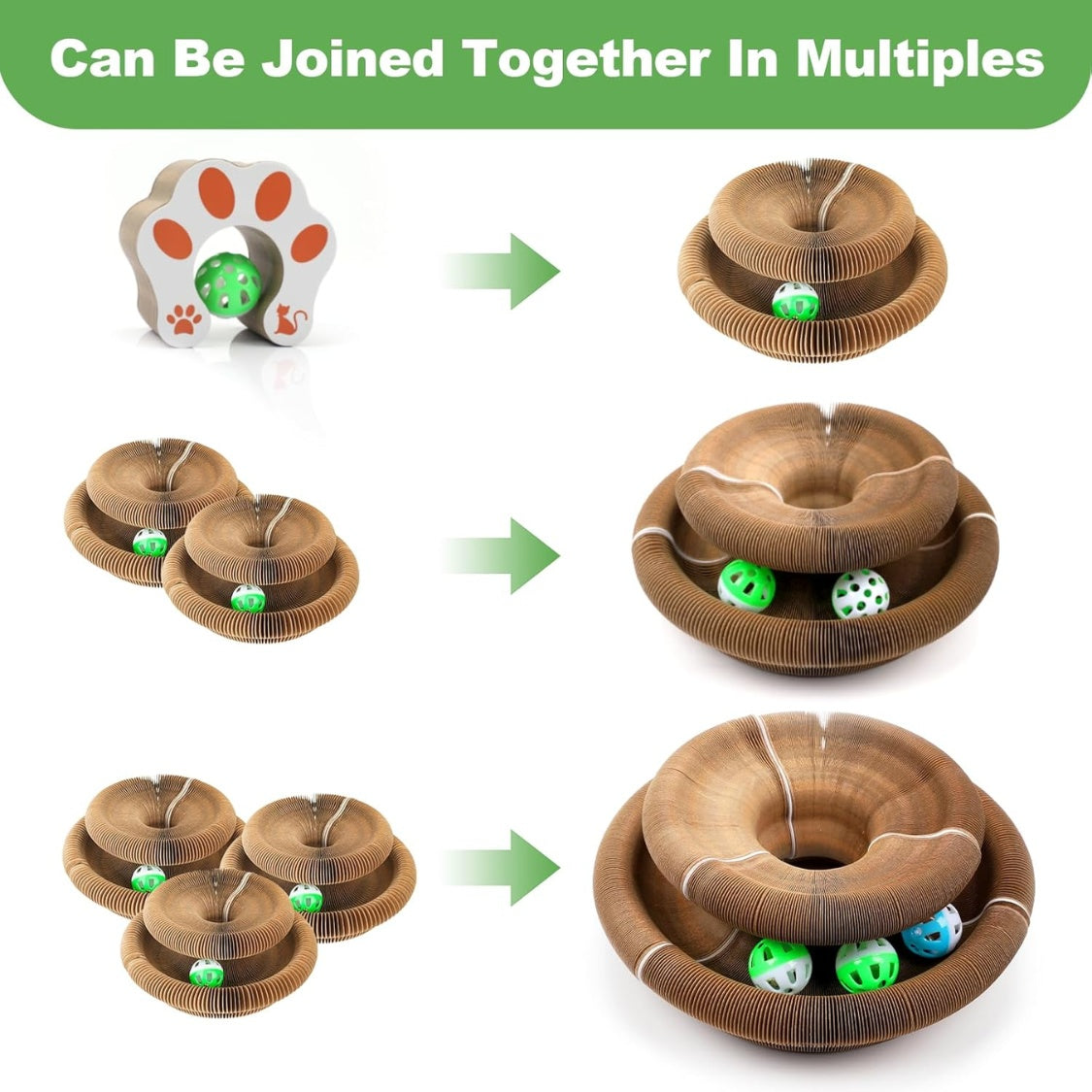 1 Pack Kitty Kurlz Cat Scratcher Toy Interactive For Indoor Cats
