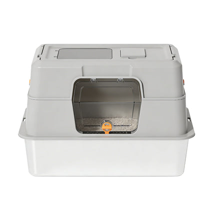 Only Self Pickup---Fully Enclosed Stainless Steel Cat Litter Box